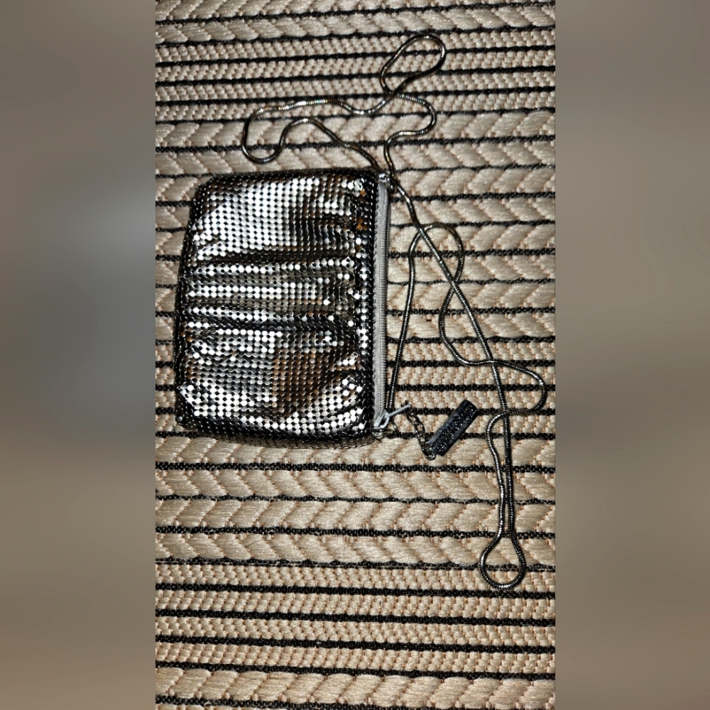 Vintage Silver Mesh Crossbody Bag